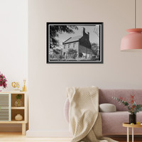 Historic Framed Print, Captain Joseph Johnson House, 49 T Street Southwest, Buzzards Point, Washington, District of Columbia, DC,  17-7/8" x 21-7/8"