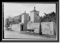 Historic Framed Print, City Gate, Orange Street, Saint Augustine, St. Johns County, FL,  17-7/8" x 21-7/8"