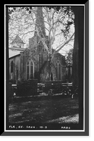 Historic Framed Print, Trinity Church (Episcopal), Saint George & King Streets, Saint Augustine, St. Johns County, FL,  17-7/8" x 21-7/8"