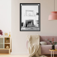Historic Framed Print, Old Spanish Treasury, 143 Saint George & Treasury Streets, Saint Augustine, St. Johns County, FL,  17-7/8" x 21-7/8"