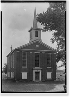 Historic Framed Print, Pencader Presbyterian Church, Route 896, Glasgow, New Castle County, DE,  17-7/8" x 21-7/8"