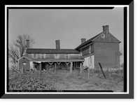 Historic Framed Print, Alexander Porter Mansion Farm, Route 9, New Castle vicinity, New Castle County, DE - 2,  17-7/8" x 21-7/8"
