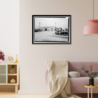 Historic Framed Print, United States Pipe & Foundry Company Plant, 2023 St. Louis Avenue at I-20/59, Bessemer, Jefferson County, AL - 13,  17-7/8" x 21-7/8"