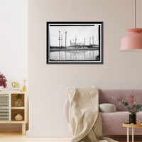 Historic Framed Print, United States Pipe & Foundry Company Plant, 2023 St. Louis Avenue at I-20/59, Bessemer, Jefferson County, AL - 14,  17-7/8" x 21-7/8"