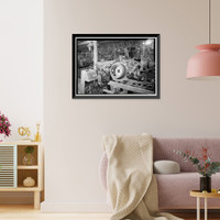 Historic Framed Print, United States Pipe & Foundry Company Plant, Pipe Casting & Testing Area, 2023 St. Louis Avenue at I-20/59, Bessemer, Jefferson County, AL - 14,  17-7/8" x 21-7/8"