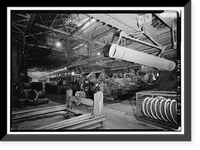 Historic Framed Print, United States Pipe & Foundry Company Plant, Pipe Casting & Testing Area, 2023 St. Louis Avenue at I-20/59, Bessemer, Jefferson County, AL - 16,  17-7/8" x 21-7/8"