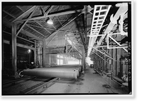 Historic Framed Print, United States Pipe & Foundry Company Plant, Pipe Casting & Testing Area, 2023 St. Louis Avenue at I-20/59, Bessemer, Jefferson County, AL - 19,  17-7/8" x 21-7/8"