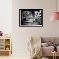 Historic Framed Print, United States Pipe & Foundry Company Plant, Pipe Casting & Testing Area, 2023 St. Louis Avenue at I-20/59, Bessemer, Jefferson County, AL - 19,  17-7/8" x 21-7/8"