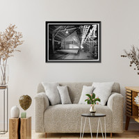 Historic Framed Print, United States Pipe & Foundry Company Plant, Pipe Casting & Testing Area, 2023 St. Louis Avenue at I-20/59, Bessemer, Jefferson County, AL - 19,  17-7/8" x 21-7/8"