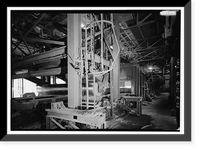 Historic Framed Print, United States Pipe & Foundry Company Plant, Pipe Casting & Testing Area, 2023 St. Louis Avenue at I-20/59, Bessemer, Jefferson County, AL - 20,  17-7/8" x 21-7/8"