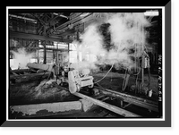 Historic Framed Print, United States Pipe & Foundry Company Plant, Pipe Casting & Testing Area, 2023 St. Louis Avenue at I-20/59, Bessemer, Jefferson County, AL - 21,  17-7/8" x 21-7/8"