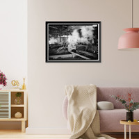 Historic Framed Print, United States Pipe & Foundry Company Plant, Pipe Casting & Testing Area, 2023 St. Louis Avenue at I-20/59, Bessemer, Jefferson County, AL - 21,  17-7/8" x 21-7/8"