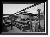 Historic Framed Print, United States Pipe & Foundry Company Plant, Pipe Casting & Testing Area, 2023 St. Louis Avenue at I-20/59, Bessemer, Jefferson County, AL - 24,  17-7/8" x 21-7/8"