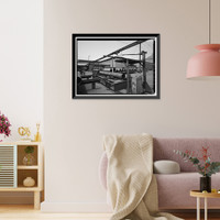 Historic Framed Print, United States Pipe & Foundry Company Plant, Pipe Casting & Testing Area, 2023 St. Louis Avenue at I-20/59, Bessemer, Jefferson County, AL - 24,  17-7/8" x 21-7/8"