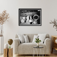 Historic Framed Print, United States Pipe & Foundry Company Plant, Pipe Casting & Testing Area, 2023 St. Louis Avenue at I-20/59, Bessemer, Jefferson County, AL - 29,  17-7/8" x 21-7/8"