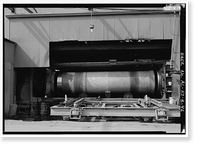 Historic Framed Print, United States Pipe & Foundry Company Plant, Pipe Casting & Testing Area, 2023 St. Louis Avenue at I-20/59, Bessemer, Jefferson County, AL - 33,  17-7/8" x 21-7/8"