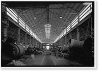 Historic Framed Print, United States Pipe & Foundry Company Plant, Machine Shop, 2023 St. Louis Avenue at I-20/59, Bessemer, Jefferson County, AL - 3,  17-7/8" x 21-7/8"