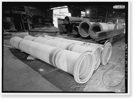 Historic Framed Print, United States Pipe & Foundry Company Plant, Machine Shop, 2023 St. Louis Avenue at I-20/59, Bessemer, Jefferson County, AL - 4,  17-7/8" x 21-7/8"