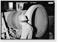 Historic Framed Print, United States Pipe & Foundry Company Plant, Machine Shop, 2023 St. Louis Avenue at I-20/59, Bessemer, Jefferson County, AL - 6,  17-7/8" x 21-7/8"