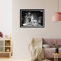 Historic Framed Print, United States Pipe & Foundry Company Plant, Core Making Shop, 2023 St. Louis Avenue at I-20/59, Bessemer, Jefferson County, AL - 14,  17-7/8" x 21-7/8"