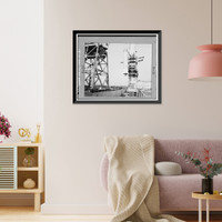 Historic Framed Print, Marshall Space Flight Center, Saturn Propulsion & Structural Test Facility, East Test Area, Huntsville vicinity, Madison County, AL - 25,  17-7/8" x 21-7/8"