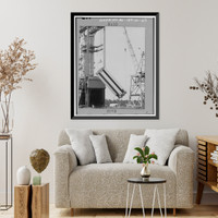 Historic Framed Print, Marshall Space Flight Center, Saturn Propulsion & Structural Test Facility, East Test Area, Huntsville vicinity, Madison County, AL - 29,  17-7/8" x 21-7/8"