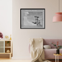 Historic Framed Print, Marshall Space Flight Center, Saturn Propulsion & Structural Test Facility, East Test Area, Huntsville vicinity, Madison County, AL - 30,  17-7/8" x 21-7/8"