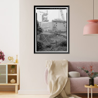 Historic Framed Print, Marshall Space Flight Center, East Test Area, Power Plant Test Stand, Huntsville vicinity, Madison County, AL,  17-7/8" x 21-7/8"
