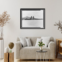 Historic Framed Print, Keller Memorial Bridge, Spanning Tennessee River at U.S. Highway 31, Decatur, Morgan County, AL - 2,  17-7/8" x 21-7/8"