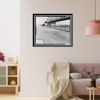 Historic Framed Print, Keller Memorial Bridge, Spanning Tennessee River at U.S. Highway 31, Decatur, Morgan County, AL - 6,  17-7/8" x 21-7/8"