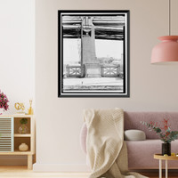 Historic Framed Print, Keller Memorial Bridge, Spanning Tennessee River at U.S. Highway 31, Decatur, Morgan County, AL - 8,  17-7/8" x 21-7/8"
