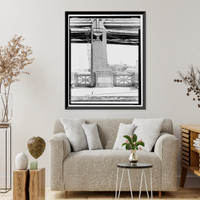 Historic Framed Print, Keller Memorial Bridge, Spanning Tennessee River at U.S. Highway 31, Decatur, Morgan County, AL - 8,  17-7/8" x 21-7/8"