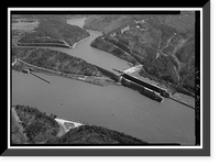 Historic Framed Print, Holt Lock & Dam, Warrior River, Holt, Tuscaloosa County, AL - 3,  17-7/8" x 21-7/8"