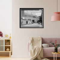Historic Framed Print, University of California Radiation Laboratory, Bevatron, 1 Cyclotron Road, Berkeley, Alameda County, CA - 68,  17-7/8" x 21-7/8"