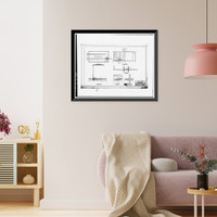 Historic Framed Print, Oakland Army Base, Railroad Engine Shop, Engineer Road & Wake Avenue, Oakland, Alameda County, CA - 7,  17-7/8" x 21-7/8"