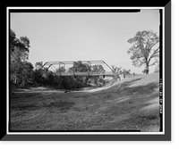 Historic Framed Print, Dry Creek Bridge, Spanning Dry Creek at Cook Road, Ione vicinity, Amador County, CA,  17-7/8" x 21-7/8"