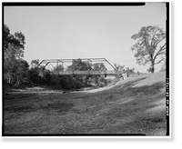 Historic Framed Print, Dry Creek Bridge, Spanning Dry Creek at Cook Road, Ione vicinity, Amador County, CA,  17-7/8" x 21-7/8"