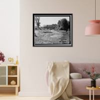Historic Framed Print, Dry Creek Bridge, Spanning Dry Creek at Cook Road, Ione vicinity, Amador County, CA - 3,  17-7/8" x 21-7/8"