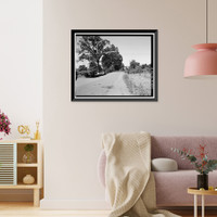 Historic Framed Print, Dry Creek Bridge, Spanning Dry Creek at Cook Road, Ione vicinity, Amador County, CA - 4,  17-7/8" x 21-7/8"