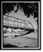 Historic Framed Print, Dry Creek Bridge, Spanning Dry Creek at Cook Road, Ione vicinity, Amador County, CA - 5,  17-7/8" x 21-7/8"