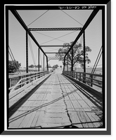 Historic Framed Print, Dry Creek Bridge, Spanning Dry Creek at Cook Road, Ione vicinity, Amador County, CA - 12,  17-7/8" x 21-7/8"