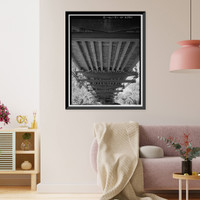 Historic Framed Print, Dry Creek Bridge, Spanning Dry Creek at Cook Road, Ione vicinity, Amador County, CA - 18,  17-7/8" x 21-7/8"