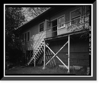Historic Framed Print, Big Creek Hydroelectric System, Powerhouse 8, Operator Cottage, Big Creek, Big Creek vicinity, Fresno County, CA - 4,  17-7/8" x 21-7/8"