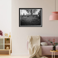 Historic Framed Print, Bishop Creek Hydroelectric System, Control Station, Worker Cottage, Bishop Creek, Bishop vicinity, Inyo County, CA - 3,  17-7/8" x 21-7/8"