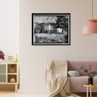 Historic Framed Print, Bishop Creek Hydroelectric System, Control Station, Worker Cottage, Bishop Creek, Bishop vicinity, Inyo County, CA - 5,  17-7/8" x 21-7/8"