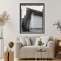 Historic Framed Print, Bishop Creek Hydroelectric System, Plant 4, Worker Cottage, Bishop Creek, Bishop vicinity, Inyo County, CA - 4,  17-7/8" x 21-7/8"