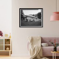 Historic Framed Print, Bishop Creek Hydroelectric System, Plant 4, Worker Cottage, Bishop Creek, Bishop vicinity, Inyo County, CA - 5,  17-7/8" x 21-7/8"