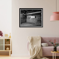 Historic Framed Print, Bishop Creek Hydroelectric System, Plant 4, Worker Cottage, Bishop Creek, Bishop vicinity, Inyo County, CA - 8,  17-7/8" x 21-7/8"