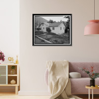 Historic Framed Print, Bishop Creek Hydroelectric System, Plant 4, Worker Cottage, Bishop Creek, Bishop vicinity, Inyo County, CA - 26,  17-7/8" x 21-7/8"