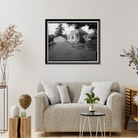 Historic Framed Print, Bishop Creek Hydroelectric System, Plant 4, Worker Cottage, Bishop Creek, Bishop vicinity, Inyo County, CA - 45,  17-7/8" x 21-7/8"